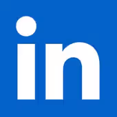 LinkedIn logo - the letters 'in' written in write on a blue background.
